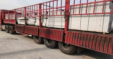 阳江 白麻荔枝面外墙干挂，工厂装车日常