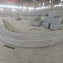 阳江 芝麻白异形坐凳，自然面光面弧形加工