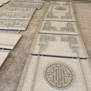 阳江 白麻花岗岩外墙立面雕刻板