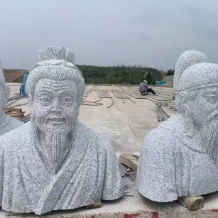 阳江 白麻花岗岩石材人物立体雕刻