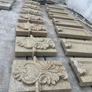 阳江 黄金麻花岗岩别墅外墙雕刻板
