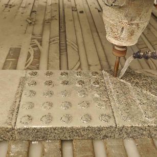 阳江 芝麻白花岗岩石材盲人石、盲道石、盲点石