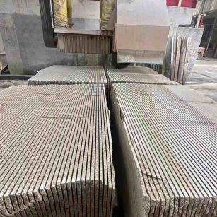 阳江 车间生产日常，黄金麻白麻花岗岩