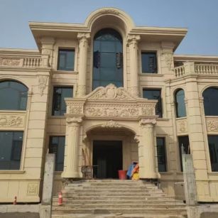 阳江 黄金麻花岗岩别墅外墙干挂