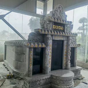 阳江 芝麻白墓碑效果展示图