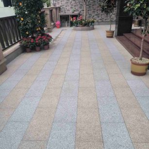 阳江 黄金麻白麻荔枝面庭院铺装展示