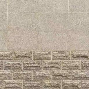 阳江 黄金麻自然面蘑菇石配荔枝面干挂