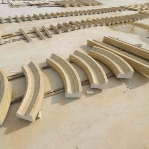 阳江 黄金麻花岗岩别墅线条