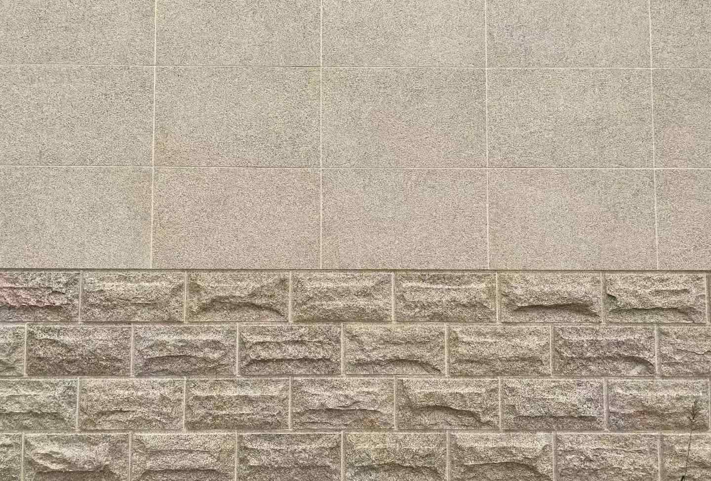 阳江 黄金麻自然面蘑菇石配荔枝面干挂