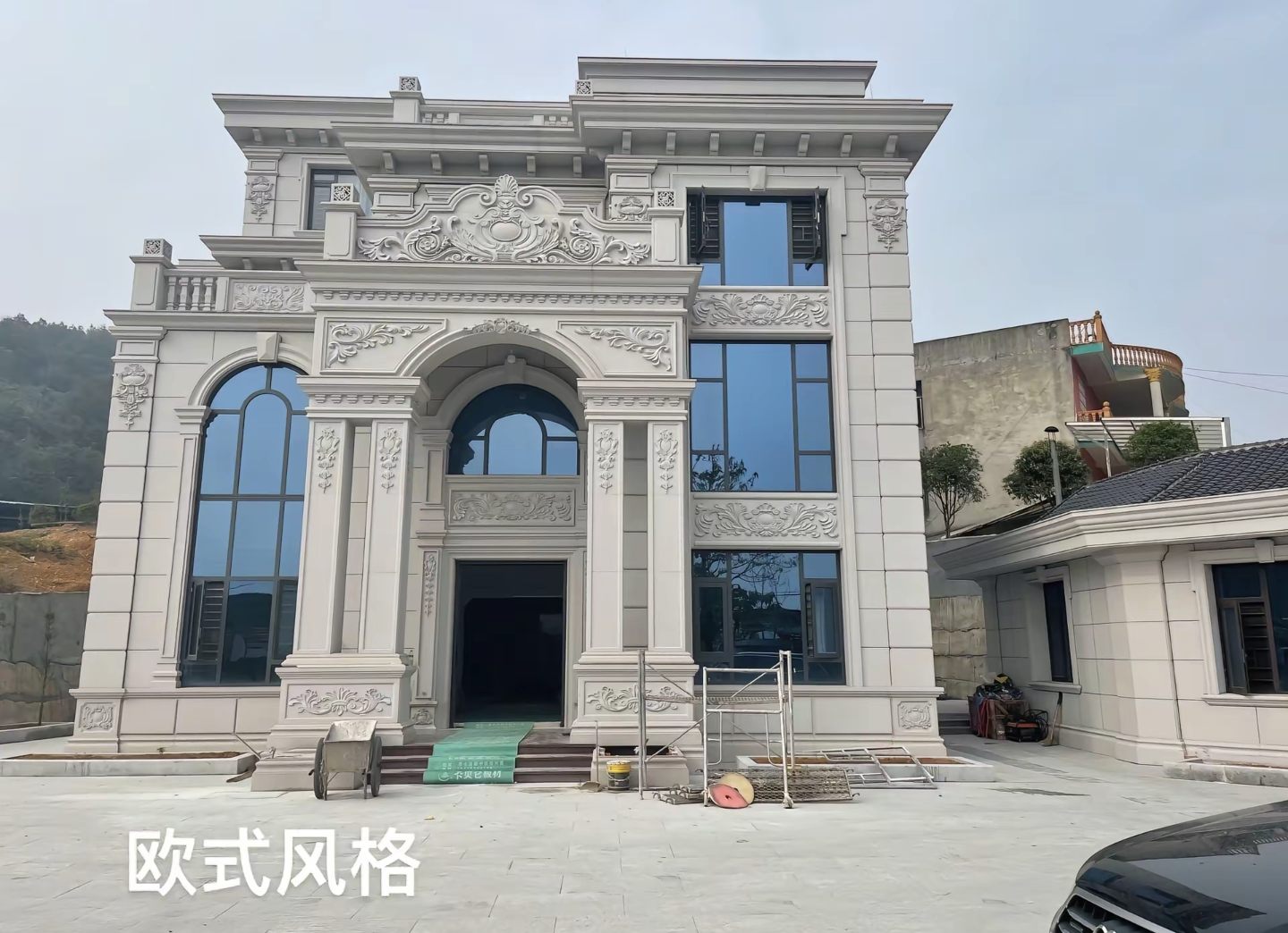 阳江 白麻花岗岩别墅外墙干挂