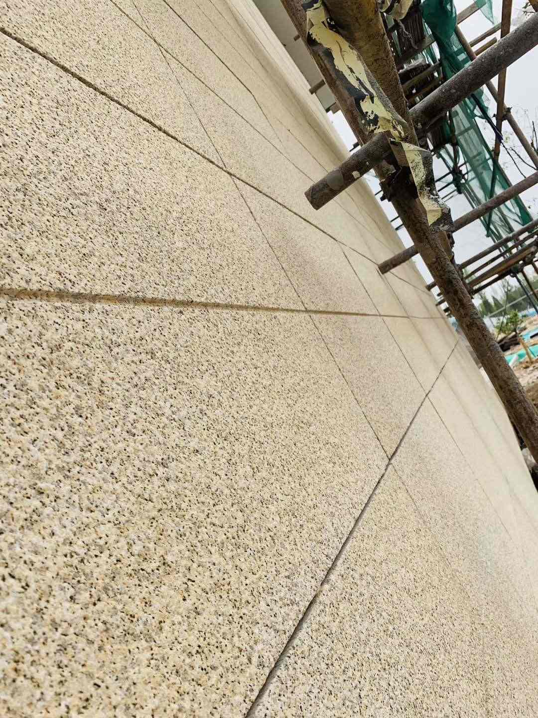 阳江 黄金麻花岗岩荔枝面外墙干挂石材效果示例