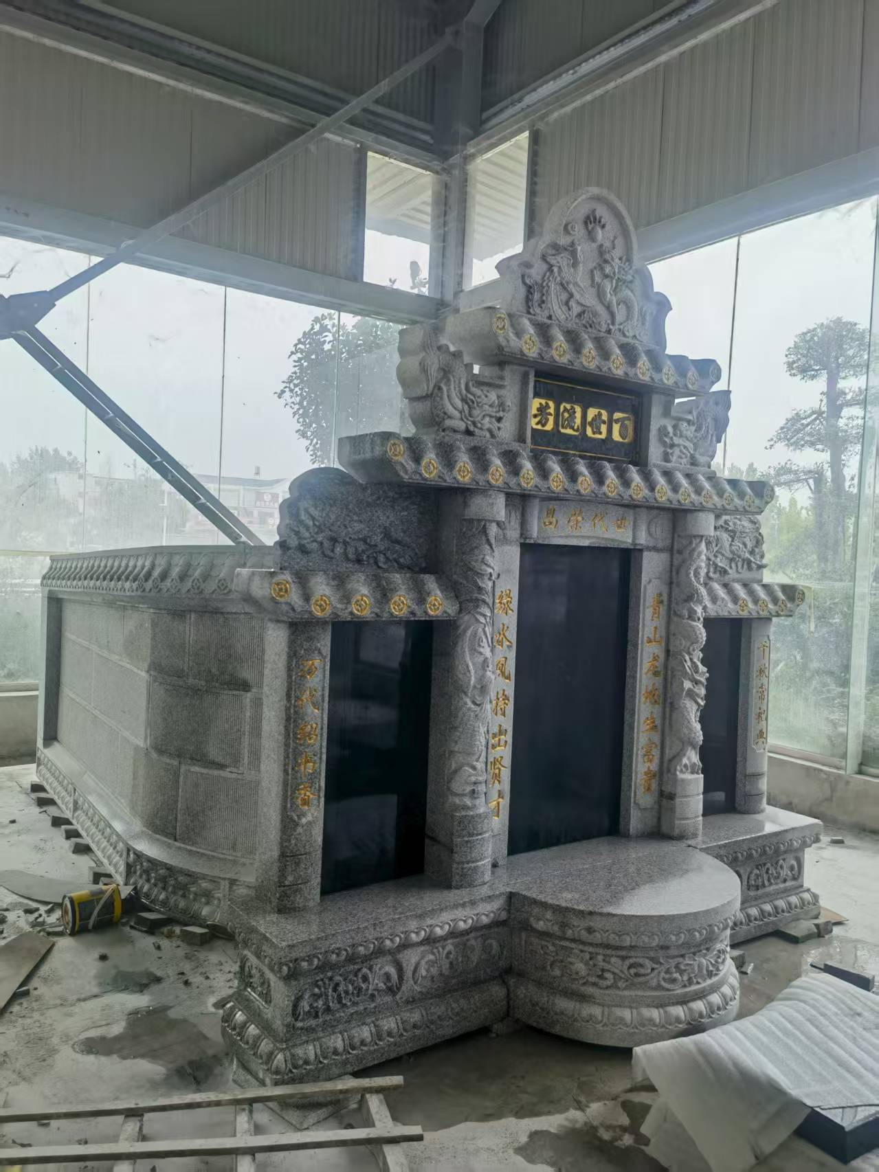 阳江 芝麻白墓碑效果展示图